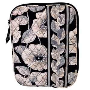 Vera Bradley Tablet Sleeve Canterberry Cobalt Black/Cream/Gray GUC